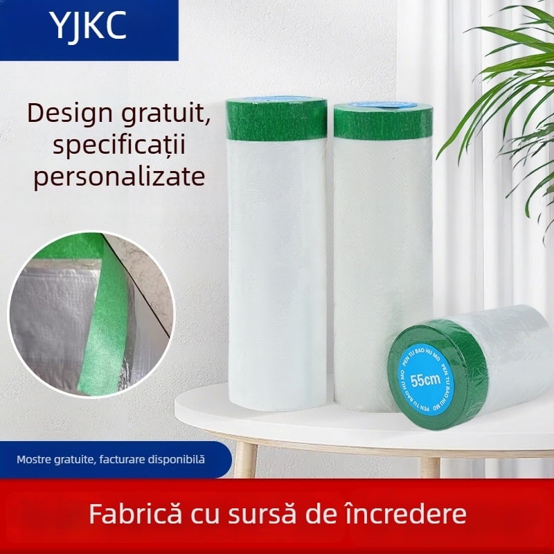 Film de mască din hârtie texturată pentru decorare și vopsire a mobilierului, folie de protecție cu vâscozitate înaltă pentru pereți
