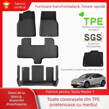 Covorașe pentru podea și covorașe de portbagaj Tesla Model Y - TPE All-Weather, Personalizabile