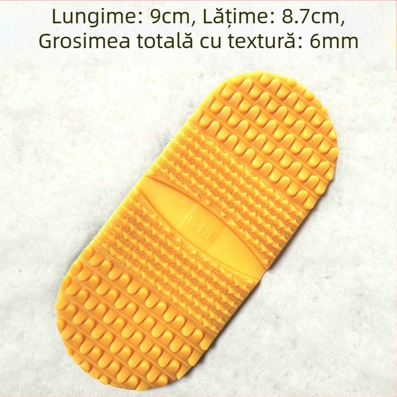 Talpă pentru încălțăminte cu bază din lemn groasă, antiaderentă pe zăpadă și gheață, antiînghețare, rezistentă la uzură și silențioasă