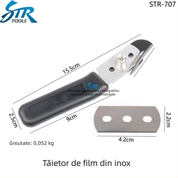 Instrument de tăiere a filmului pentru folii auto, cuțit diafragmă, placă din oțel inoxidabil, Str marcă, pentru protecții de ecran