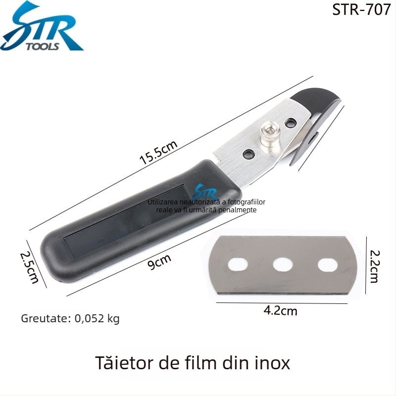 Instrument de tăiere a filmului pentru folii auto, cuțit diafragmă, placă din oțel inoxidabil, Str marcă, pentru protecții de ecran