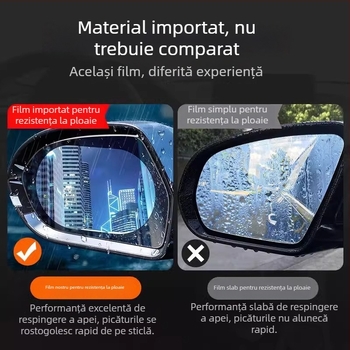 First Benefit film nanometric pentru oglinda retrovizoare auto – impermeabil, antiaburire, cu strat anti-reflexie