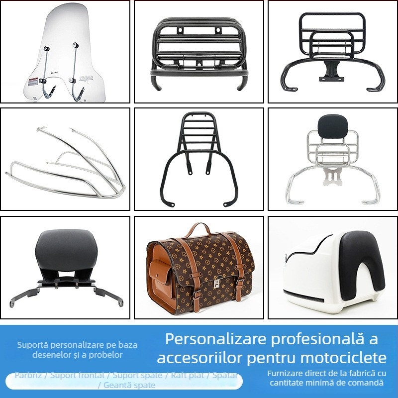 IBX 023 Parbriz pentru motocicletă cu raft posterior, compatibil cu scuter și motocicletă, cod produs 01