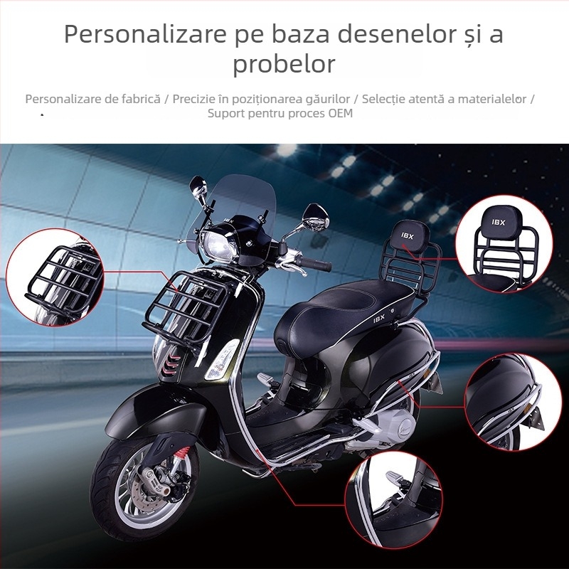IBX 023 Parbriz pentru motocicletă cu raft posterior, compatibil cu scuter și motocicletă, cod produs 01