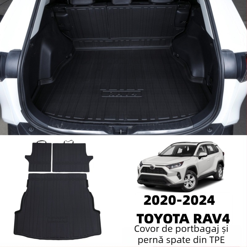 Toyota RAV4 Covoraș portbagaj și pernă spate | Material TPE | Wenfeng | Grad A+ | Personalizare disponibilă