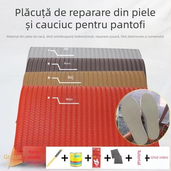 Bandă de reparare din cauciuc cu tendon de vițel – anti-derapare, rezistentă la uzură și silențioasă; pentru încălțăminte de baschet, pantofi sport, pantofi din piele, sandale și pantofi de badminton – reparație