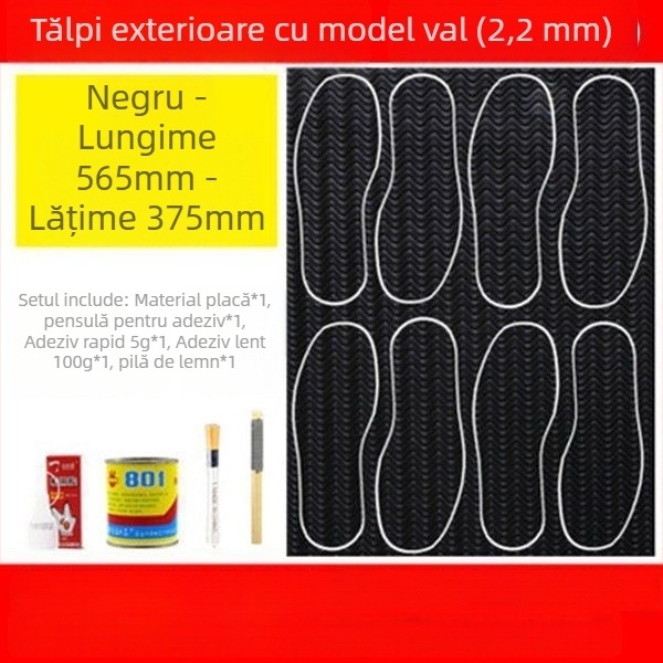 Bandă de reparare din cauciuc cu tendon de vițel – anti-derapare, rezistentă la uzură și silențioasă; pentru încălțăminte de baschet, pantofi sport, pantofi din piele, sandale și pantofi de badminton – reparație