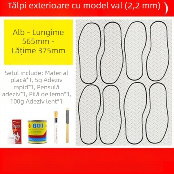 Bandă de reparare din cauciuc cu tendon de vițel – anti-derapare, rezistentă la uzură și silențioasă; pentru încălțăminte de baschet, pantofi sport, pantofi din piele, sandale și pantofi de badminton – reparație