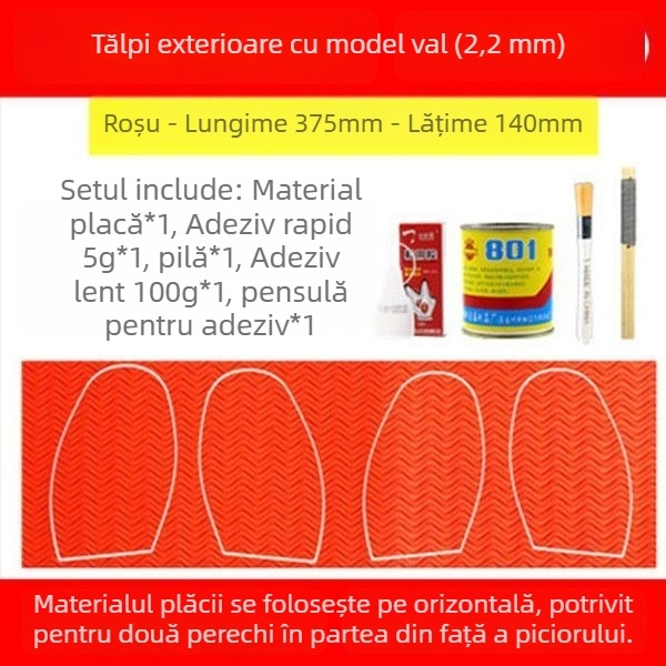 Bandă de reparare din cauciuc cu tendon de vițel – anti-derapare, rezistentă la uzură și silențioasă; pentru încălțăminte de baschet, pantofi sport, pantofi din piele, sandale și pantofi de badminton – reparație