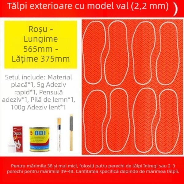 Bandă de reparare din cauciuc cu tendon de vițel – anti-derapare, rezistentă la uzură și silențioasă; pentru încălțăminte de baschet, pantofi sport, pantofi din piele, sandale și pantofi de badminton – reparație