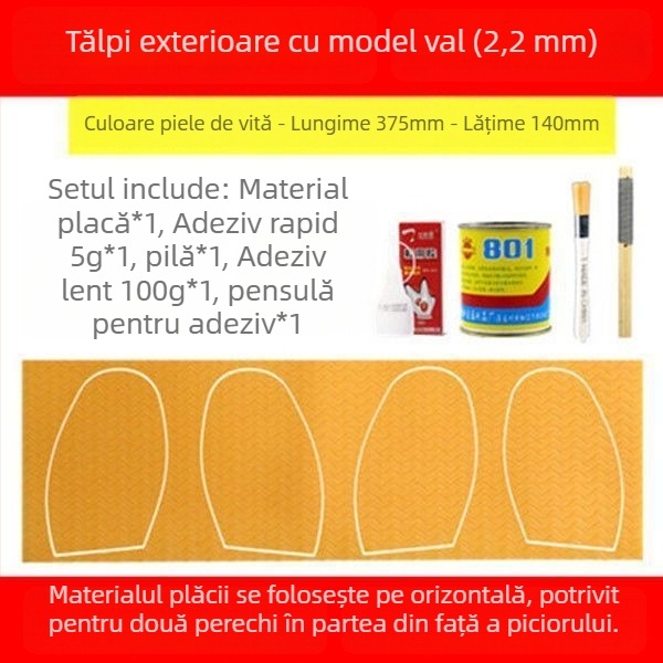 Bandă de reparare din cauciuc cu tendon de vițel – anti-derapare, rezistentă la uzură și silențioasă; pentru încălțăminte de baschet, pantofi sport, pantofi din piele, sandale și pantofi de badminton – reparație
