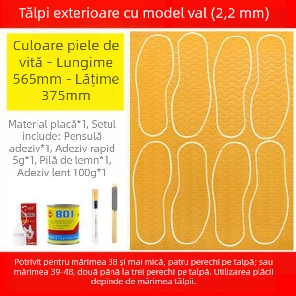 Bandă de reparare din cauciuc cu tendon de vițel – anti-derapare, rezistentă la uzură și silențioasă; pentru încălțăminte de baschet, pantofi sport, pantofi din piele, sandale și pantofi de badminton – reparație