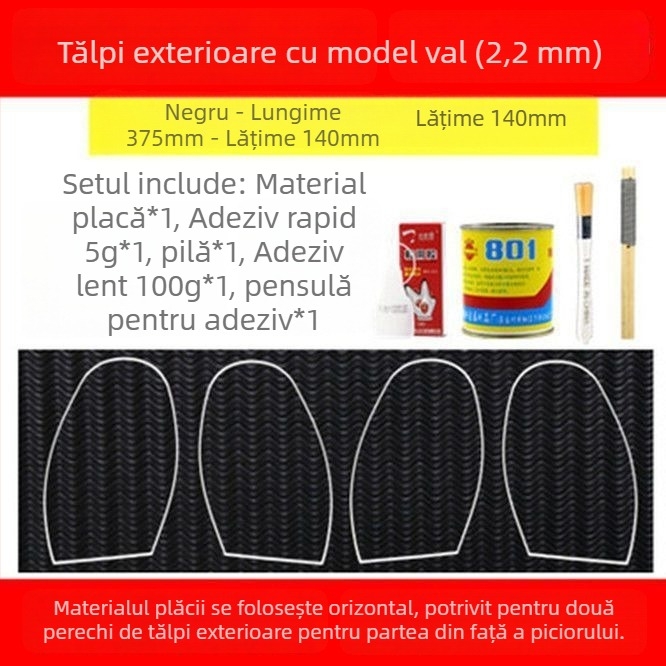 Bandă de reparare din cauciuc cu tendon de vițel – anti-derapare, rezistentă la uzură și silențioasă; pentru încălțăminte de baschet, pantofi sport, pantofi din piele, sandale și pantofi de badminton – reparație