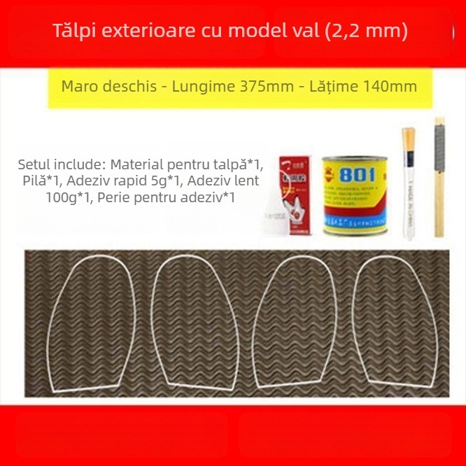 Bandă de reparare din cauciuc cu tendon de vițel – anti-derapare, rezistentă la uzură și silențioasă; pentru încălțăminte de baschet, pantofi sport, pantofi din piele, sandale și pantofi de badminton – reparație