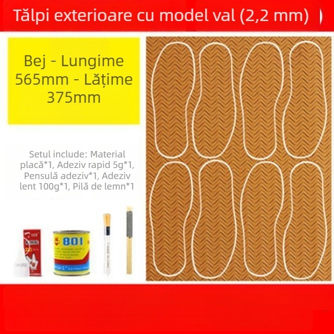 Bandă de reparare din cauciuc cu tendon de vițel – anti-derapare, rezistentă la uzură și silențioasă; pentru încălțăminte de baschet, pantofi sport, pantofi din piele, sandale și pantofi de badminton – reparație