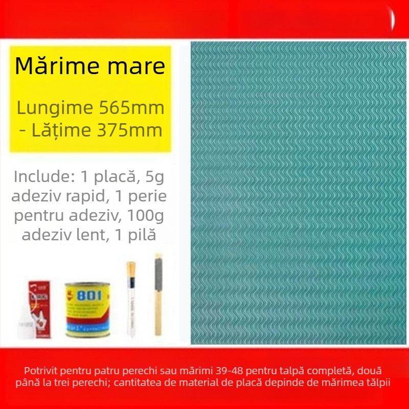 Bandă de reparare din cauciuc cu tendon de vițel – anti-derapare, rezistentă la uzură și silențioasă; pentru încălțăminte de baschet, pantofi sport, pantofi din piele, sandale și pantofi de badminton – reparație