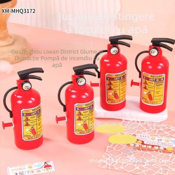 Jucărie stingător de incendiu – pistol cu apă pentru joacă de pompier, din plastic (Brand: Wheat youth; Material: Plastic; Categorie: Jucării cu apă; Vârstă: 15–35 ani; Caracteristici: Joc în casă)