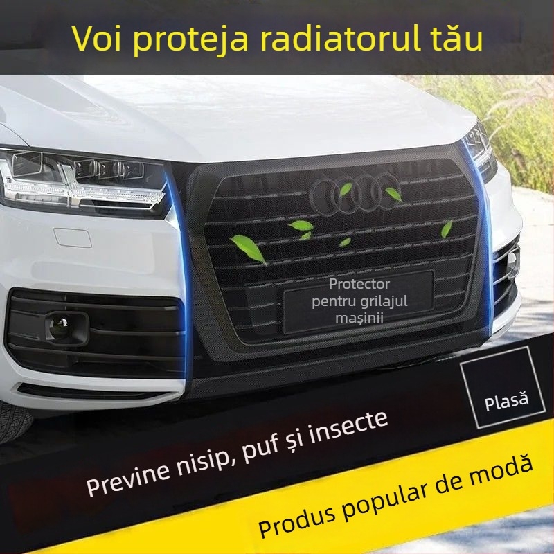 Plasă universală de protecție a radiatorului frontal al mașinii — poliester, găuri dense, durabilă 5–10 ani, brand Town Head