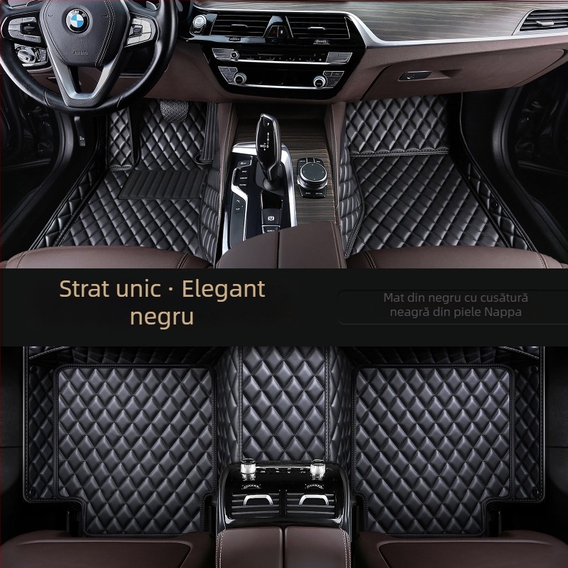 Covorașe de podea Jaguar All-Weather cu acoperire completă, materiale TPE+XPE, antiderapante, brand Qihongfang, modele compatibile XFL/XEL/XJL/XF/XE/XJ/F-Pace/E-Pace, personalizare disponibilă