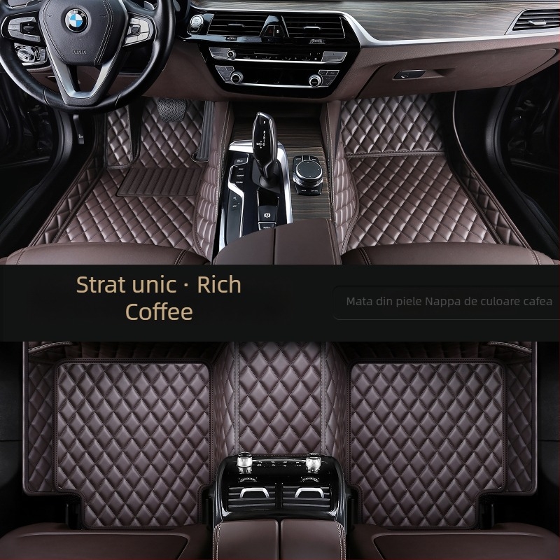 Covorașe de podea Jaguar All-Weather cu acoperire completă, materiale TPE+XPE, antiderapante, brand Qihongfang, modele compatibile XFL/XEL/XJL/XF/XE/XJ/F-Pace/E-Pace, personalizare disponibilă