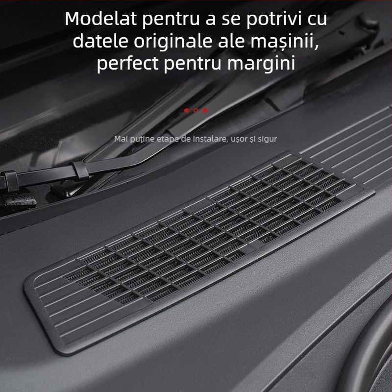 Capac de protecție a admisiei de aer pentru Tesla Model Y / Model 3 (Versiune nouă) cu plasă anti-insecte și praf • Material: ABS
