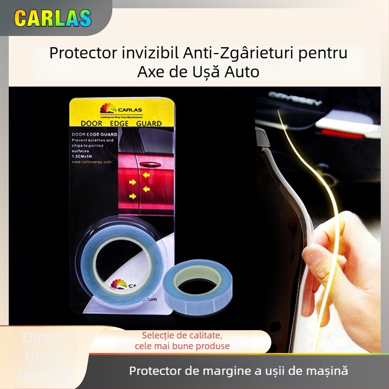 Carles folie de protecție a marginii ușii auto, transparentă, tip de montaj cu adeziv, personalizabil
