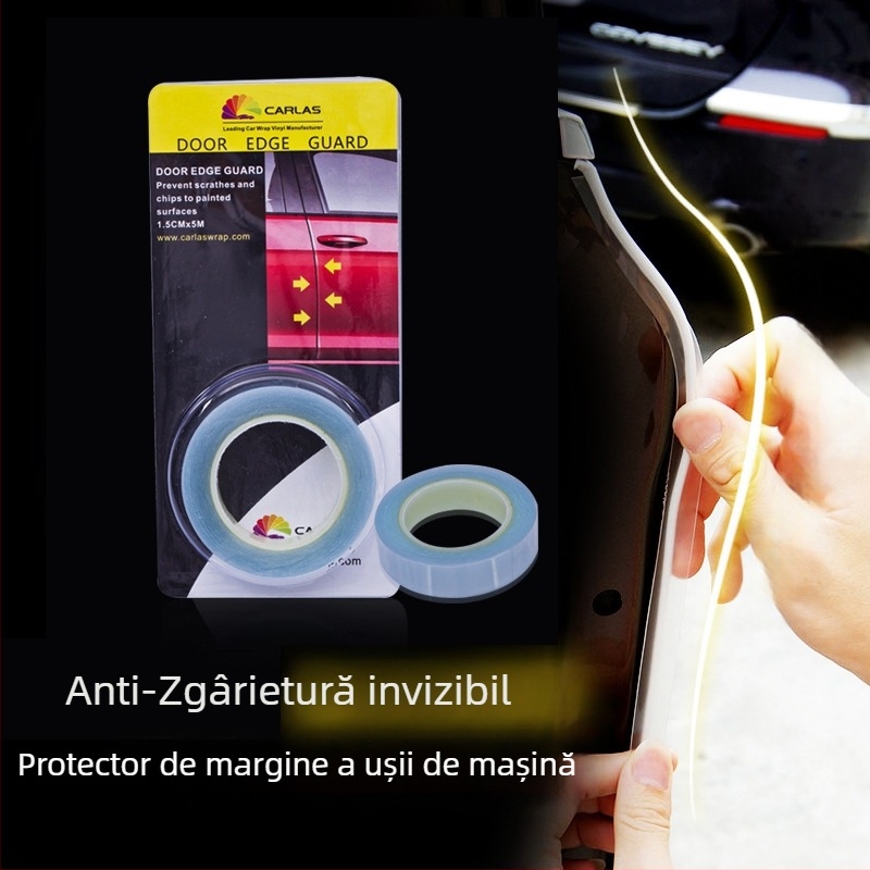 Carles folie de protecție a marginii ușii auto, transparentă, tip de montaj cu adeziv, personalizabil