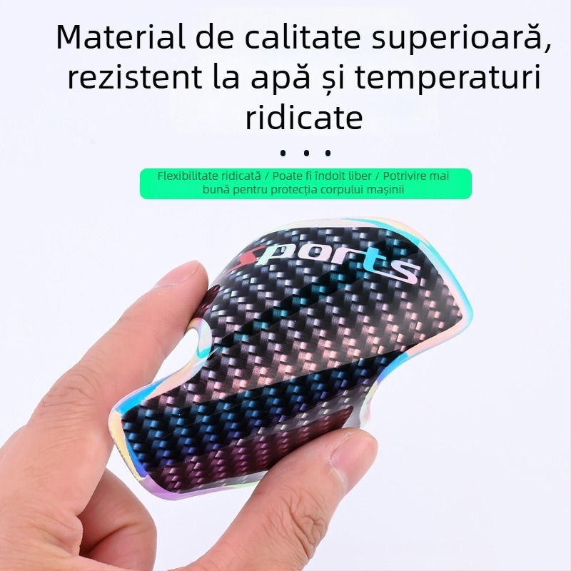 Ride Sharp Mâner de ușă auto luminos – bandă anti-coliziune, protecție cu PET și adeziv, universal
