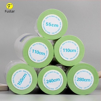 Film de mască pe bază de hârtie cu aderență scăzută pentru vopsire cu spray – grosime 0,6 μm; hârtie + film PE; adeziv Jinghua; transparență înaltă; potrivit pentru pereți artiști și protecția mobilierului