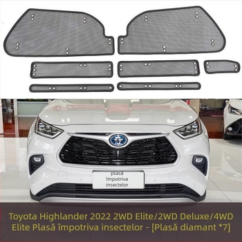 Jiamai King Kong plasa antiinsecte pentru protecția rezervorului de apă Toyota Highlander 2022 (durabilitate 100000)