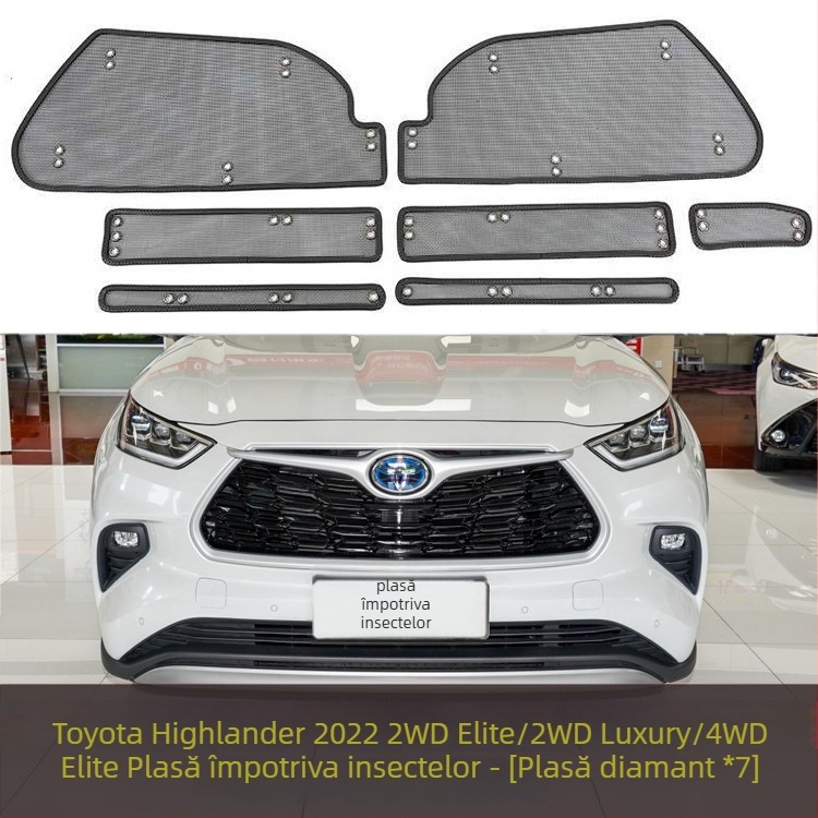 Jiamai King Kong plasa antiinsecte pentru protecția rezervorului de apă Toyota Highlander 2022 (durabilitate 100000)
