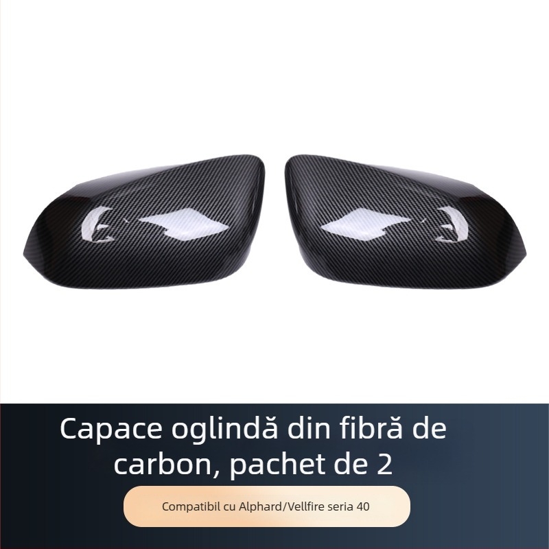 Capace pentru oglinzi retrovizoare pentru 24 de modele Toyota Alphard/Vellfire (Elfa Modified) – ABS electroplating, model ALF40, atașare cu pastă