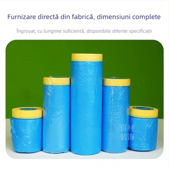 Folie de mascare pentru vopsire auto | Material: PE + hârtie japoneză; Rezistență la temperaturi înalte; Protecție împotriva prafului; Garanție 3 ani