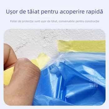 Folie de mascare pentru vopsire auto | Material: PE + hârtie japoneză; Rezistență la temperaturi înalte; Protecție împotriva prafului; Garanție 3 ani