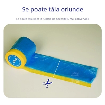 Folie de mascare pentru vopsire auto | Material: PE + hârtie japoneză; Rezistență la temperaturi înalte; Protecție împotriva prafului; Garanție 3 ani