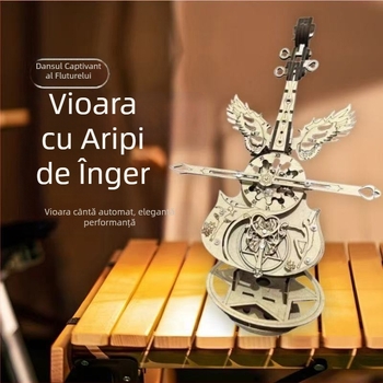 Cutie muzicală din lemn – DIY pentru violoncel, stil minimalist modern, cadou pentru ziua de naștere sau absolvire