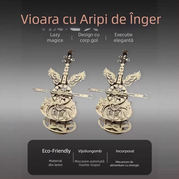 Cutie muzicală din lemn – DIY pentru violoncel, stil minimalist modern, cadou pentru ziua de naștere sau absolvire