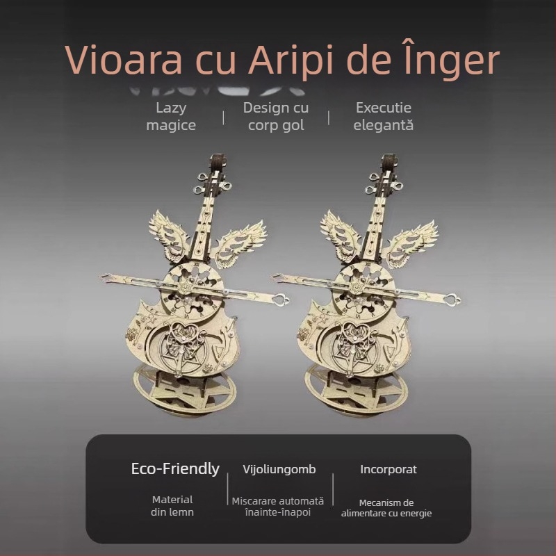 Cutie muzicală din lemn – DIY pentru violoncel, stil minimalist modern, cadou pentru ziua de naștere sau absolvire