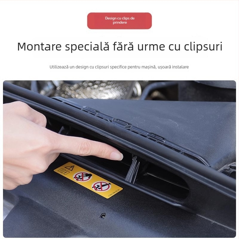 Acoperire a compartimentului motor cu plasă insecte pentru Mercedes-Benz GLC300L/E260L – plastic, fabricat special pentru Mercedes-Benz