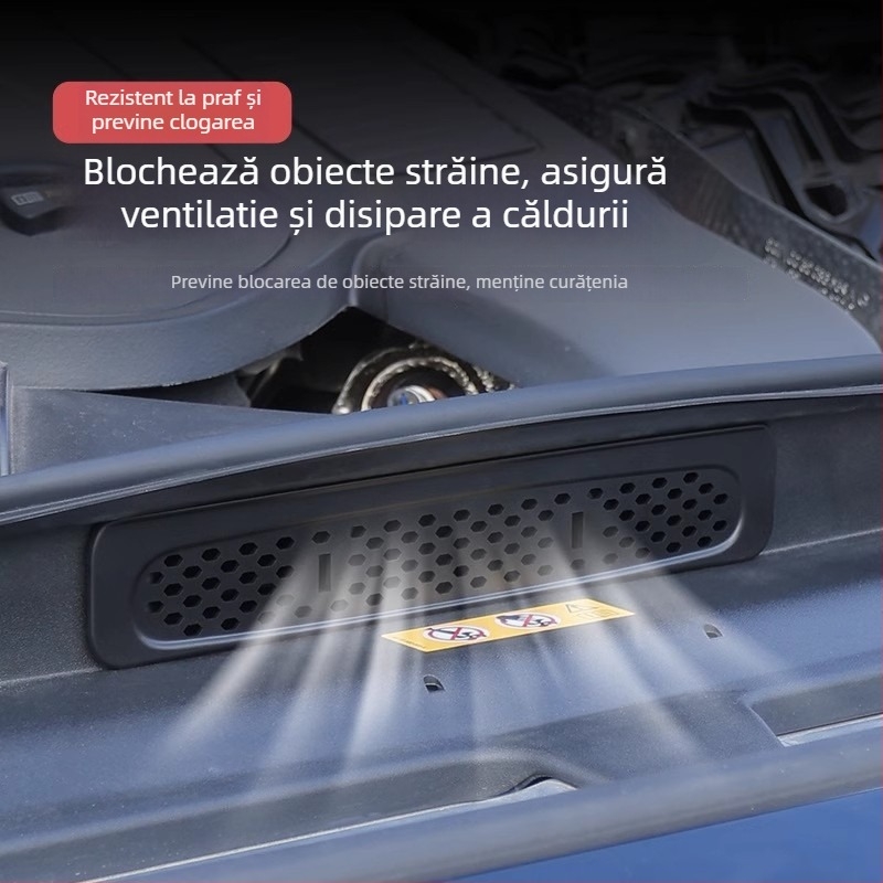 Acoperire a compartimentului motor cu plasă insecte pentru Mercedes-Benz GLC300L/E260L – plastic, fabricat special pentru Mercedes-Benz
