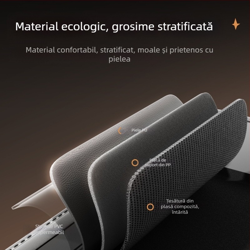 Masă de luat masa auto pentru scaunul copiilor — din piele, pliabilă, impermeabilă, personalizabilă, depozitare multifuncțională