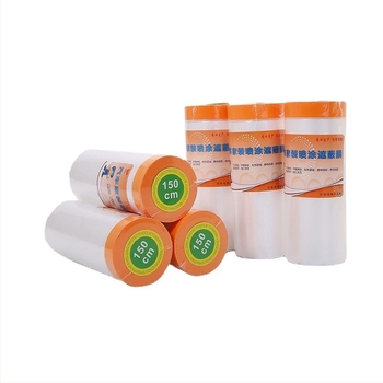 Folie de mascare pentru vopsire cu spray, folie protecție din PE transparentă pentru mobilier, pereți, plăci și sticlă; grosime ≈ 1 mm; cu bandă adezivă sau fără; nu lasă reziduuri, se desprinde ușor