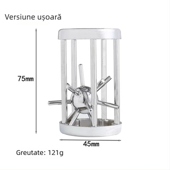 Puzzle Kongming Lock / Lu Ban Lock – Puzle de eliberare a inelului, din aliaj, pentru 7–14 ani, antrenament pentru răbdare și dezvoltare cognitivă
