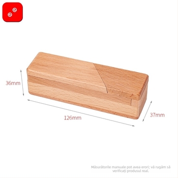 Cutie-puzzle din lemn Kong Ming/Luban Lock — puzzle de deblocare, jucărie educațională pentru 7–14 ani