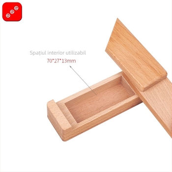 Cutie-puzzle din lemn Kong Ming/Luban Lock — puzzle de deblocare, jucărie educațională pentru 7–14 ani