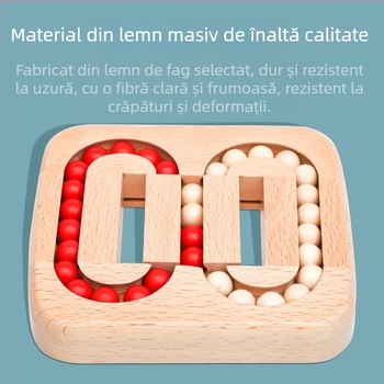 Puzzle din lemn Kong Ming Lock / Luban Lock – deblocare, labirint educațional pentru adulți, jucărie din lemn, versiunea 0.18