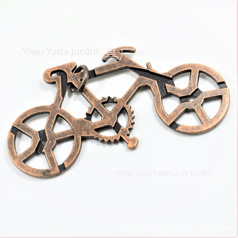 Puzzle lacăt Kong Ming/Luban — aliaj metalic, dificultate ridicată, poate fi asamblat DIY, pentru 14+ ani