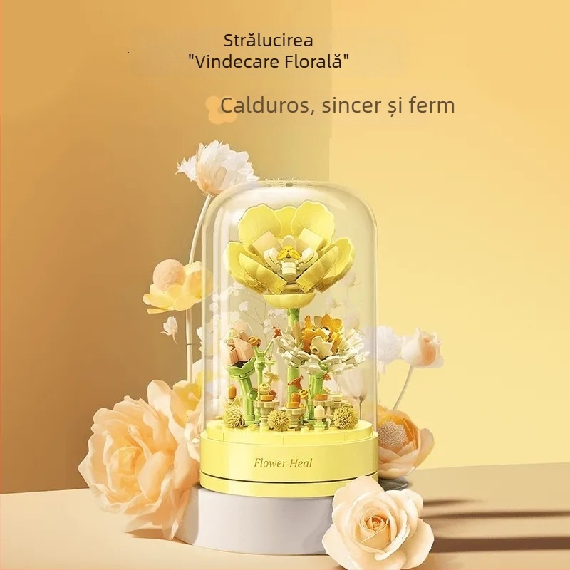 JiaQi blocuri micro, cutie muzicală DIY, 200-400 bucăți, ABS plastic (ABS plastic, 200-400 bucăți, cutie muzicală, DIY)