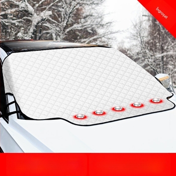 Acoperire pentru parbrizul frontal al mașinii cu căptușeală din bumbac; material: folie de aluminiu + bumbac PP + țesătură nețesută; montaj: tip card-in; partea aplicabilă: parbrizul frontal; greutate: 494 g