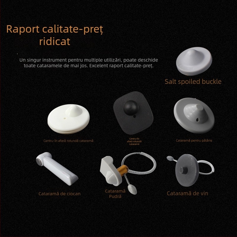 JS0003 Instrument din aluminiu pentru îndepărtarea etichetelor și eliberarea cataramelor anti-furt la etichetele de haine din supermarket